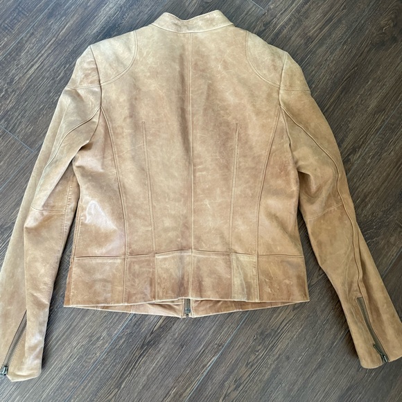 Caslon Genuine Brown Leather Jacket - Picture 3 of 4